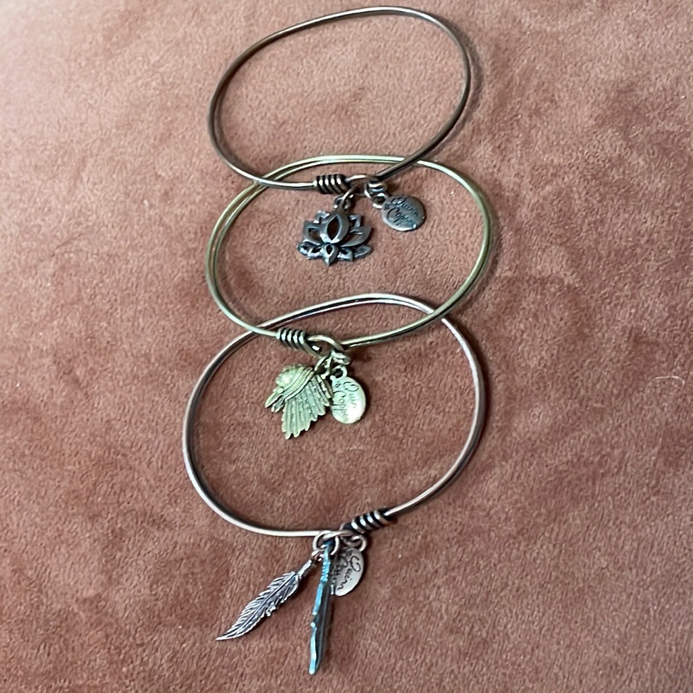 Quinn & copper bangle set